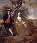 Thomas Gainsborough An Unknown Couple in a Landscape oil on canvas